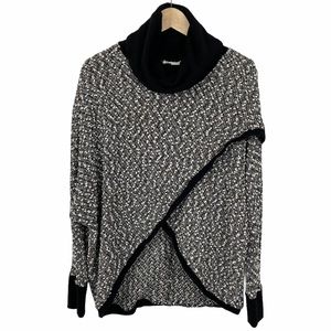 Joseph Ribkoff Poncho Style Cowl Neck Boucle Knit